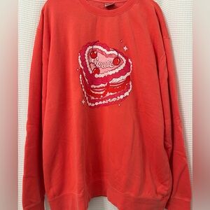 Living Fully Co. by Mallory Ervin “Sweetie” Graphic Red Sweatshirt